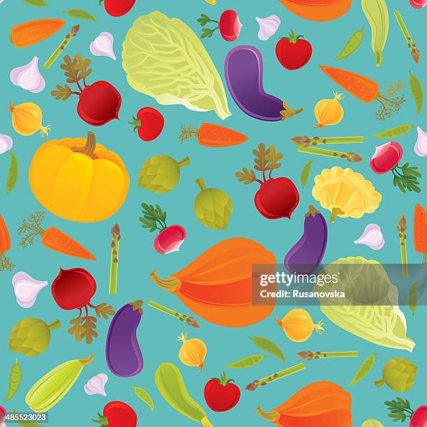 vegetable seamless pattern - zucchini stock illustrations