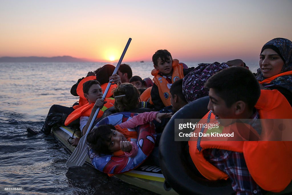 Migrants Arrive On The Beaches Of Kos In Greece