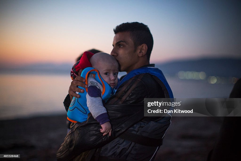 Migrants Arrive On The Beaches Of Kos In Greece
