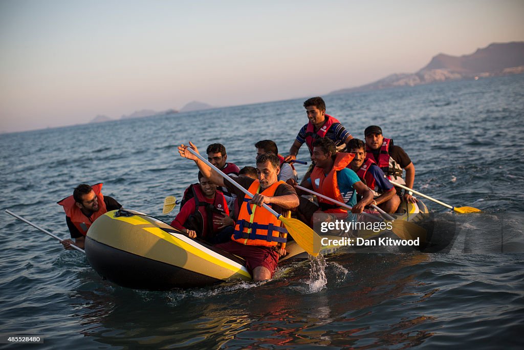 Migrants Arrive On The Beaches Of Kos In Greece