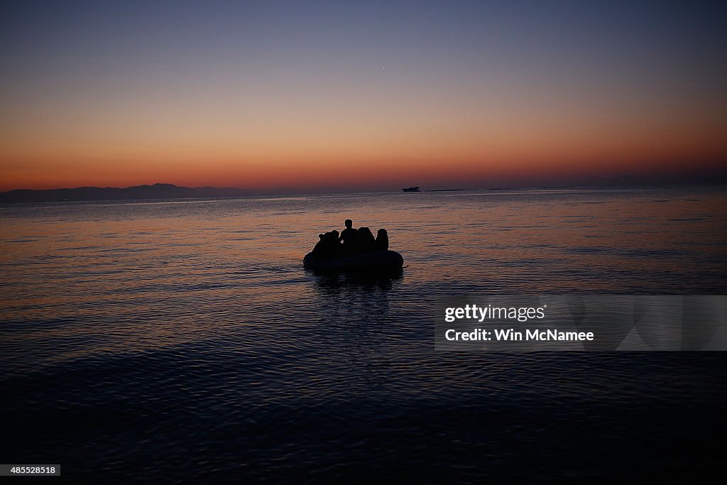 Migrants Arrive On The Beaches Of Kos In Greece