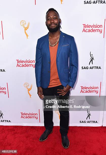 Actor Lamorne Morris attends a cocktail party celebrating dynamic and diverse nominees for the 67th Emmy Awards hosted by the Academy of Television...