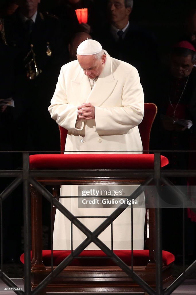 Pope Francis Leads Stations of The Cross