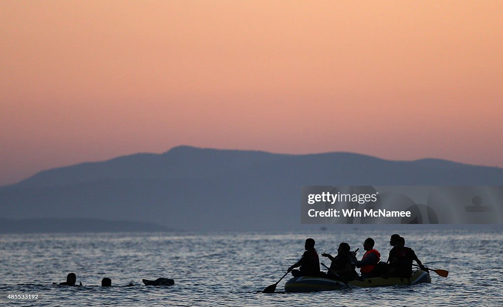 Migrants Arrive On The Beaches Of Kos In Greece