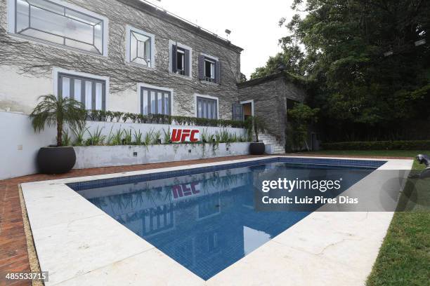 General view of the house facilities where Team Wanderlei and Team Sonnen reside during season three of The Ultimate Fighter Brazil on January 11,...