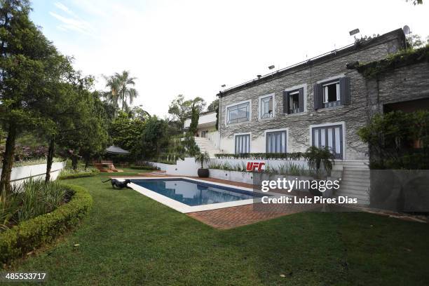 General view of the house facilities where Team Wanderlei and Team Sonnen reside during season three of The Ultimate Fighter Brazil on January 11,...