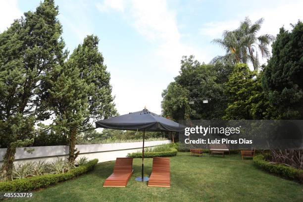 General view of the house facilities where Team Wanderlei and Team Sonnen reside during season three of The Ultimate Fighter Brazil on January 11,...