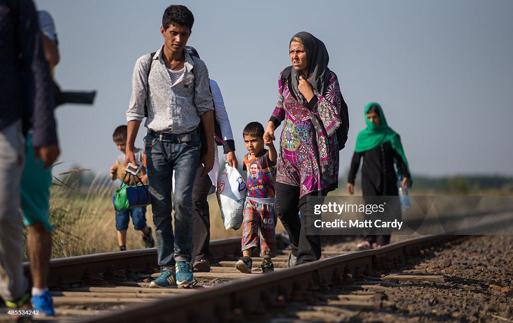 Record Number Of Migrants Flowing Into Hungary Across Its Borders With Serbia