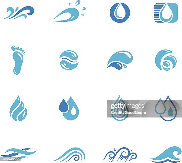 water icons - blob shape stock illustrations
