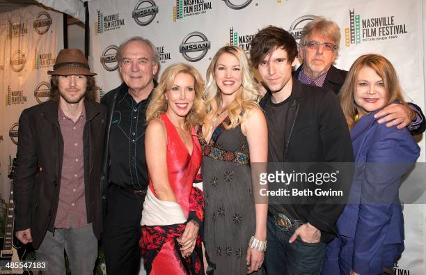 Cal Campbell, James Keach, Kim Campbell, Ashley Campbell, Shannon Campbell, Trevor Albert, and Kelli Campbell attends day 2 of the 2014 Nashville...