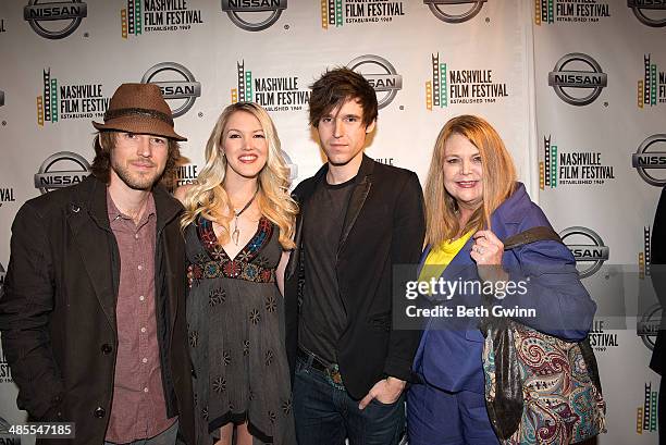 Cal Campbell, Ashley Campbell, Shannon Campbell, and Kelli Campbell attends day 2 of the 2014 Nashville Film Festival at Regal Green Hills on April...