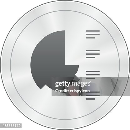 Coxcomb Chart icon on a round button. Coxcomb Chart icon on a round button.