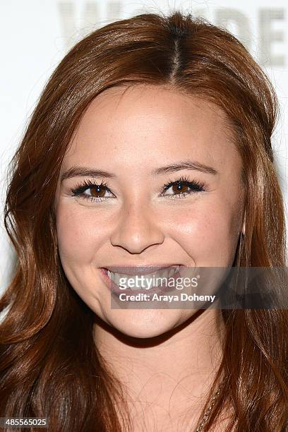 Malese Jow attends the Star Crossed press panel at WonderCon Anaheim 2014 - Day 1 at Anaheim Convention Center on April 18, 2014 in Anaheim,...