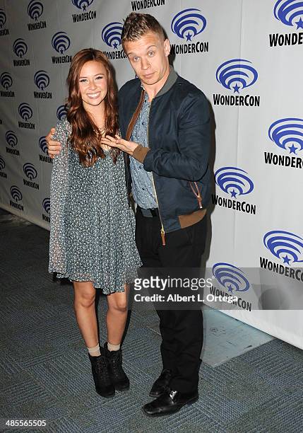 Actress Malese Jow and actor Jesse Luke attend WonderCon Anaheim 2014 - Day 1 held at the Anaheim Convention Center on April 18, 2014 in Anaheim,...