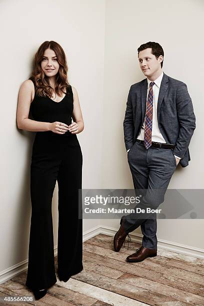 Actress Paige Spara and actor Noah Reid from ABC's 'Kevin From Work' poses in the Getty Images Portrait Studio powered by Samsung Galaxy at the 2015...