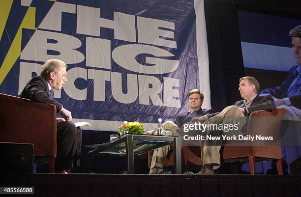 "The Big Picture" media conference at the Grand Hyatt Hotel. TV talk host Sir David Frost, Steve Case; Chairman of the Board of AOL Time Warner, and...