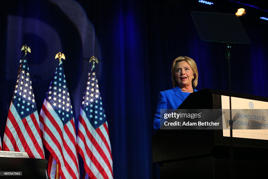 Democratic Presidential Candidates Speak At DNC Summer Meeting In Minneapolis