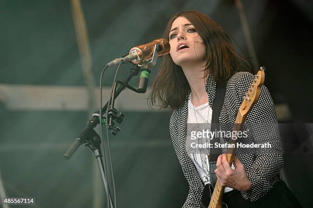 Laura-Mary Carter of Blood Red Shoes performs on stage at the Pure & Crafted Festival 2015 on August 28, 2015 in Berlin, Germany.