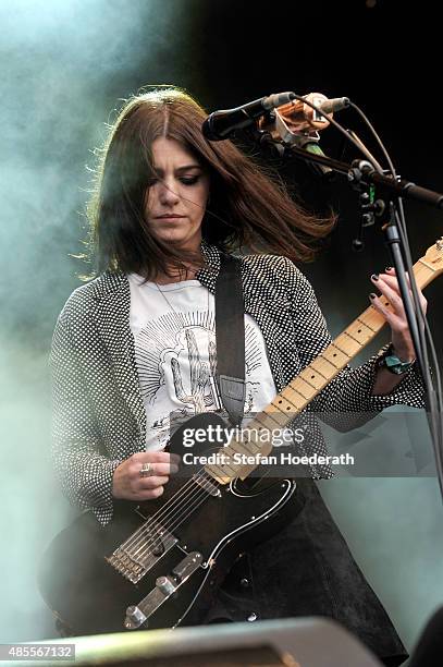 Laura-Mary Carter of Blood Red Shoes performs on stage at the Pure & Crafted Festival 2015 on August 28, 2015 in Berlin, Germany.