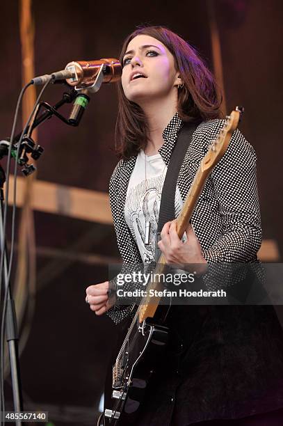 Laura-Mary Carter of Blood Red Shoes performs on stage at the Pure & Crafted Festival 2015 on August 28, 2015 in Berlin, Germany.