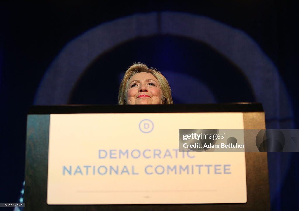 Democratic Presidential Candidates Speak At DNC Summer Meeting In Minneapolis