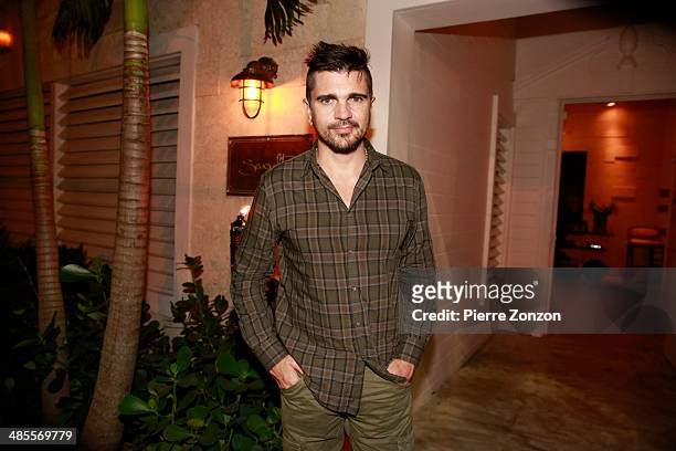 Juanes is seen at Seasalt and Pepper restaurant on April 18, 2014 in Miami, Florida.