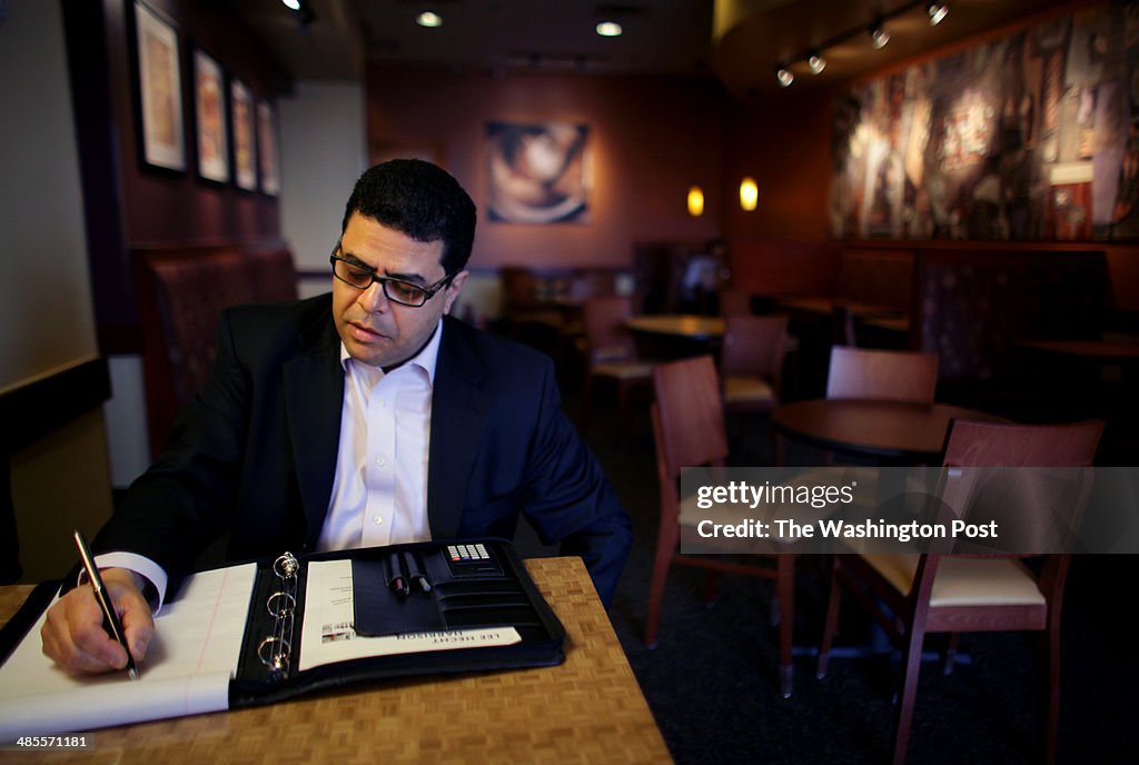 RAMSEY, NJ - APRIL 14: Roddy Negron meets with friend and forme