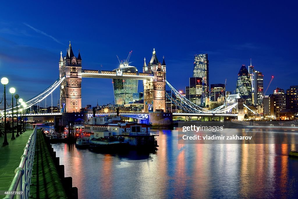 London skyline at dawn