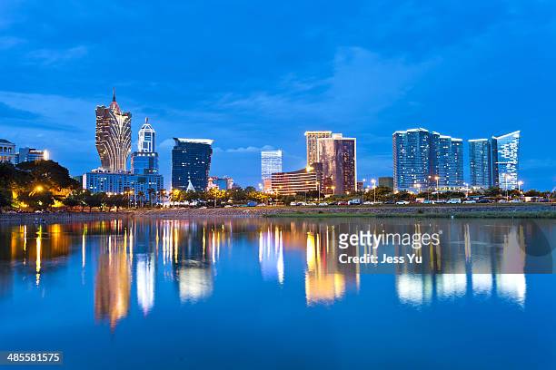 macau at sunset - macao stock pictures, royalty-free photos & images