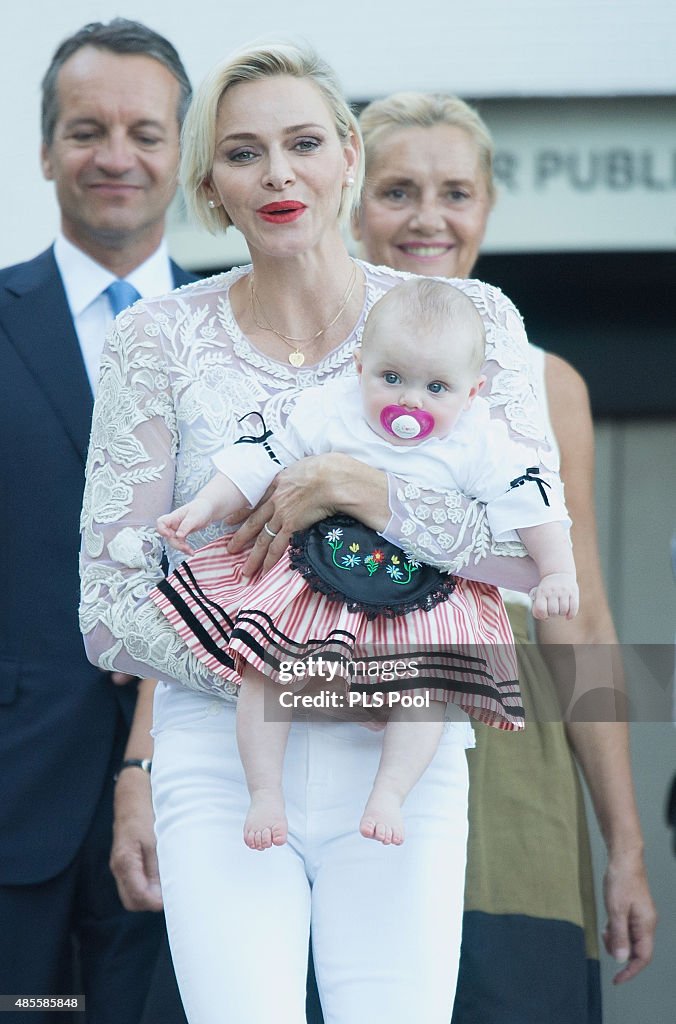 Prince Albert II and Princess Charlene Of Monaco Attend Traditional'Pique Nique Monegasque'