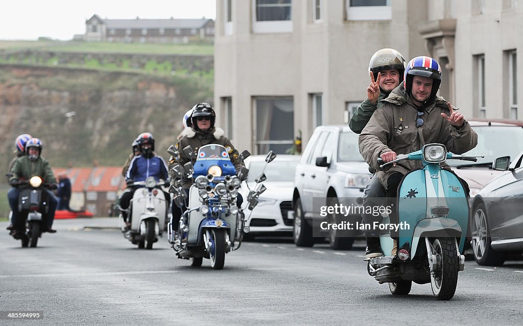 Scooter Enthusiasts Gather In Whitby