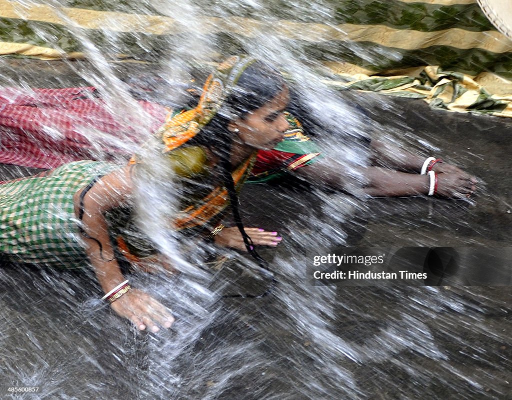 Hindu Devotees Performing Shitala Puja