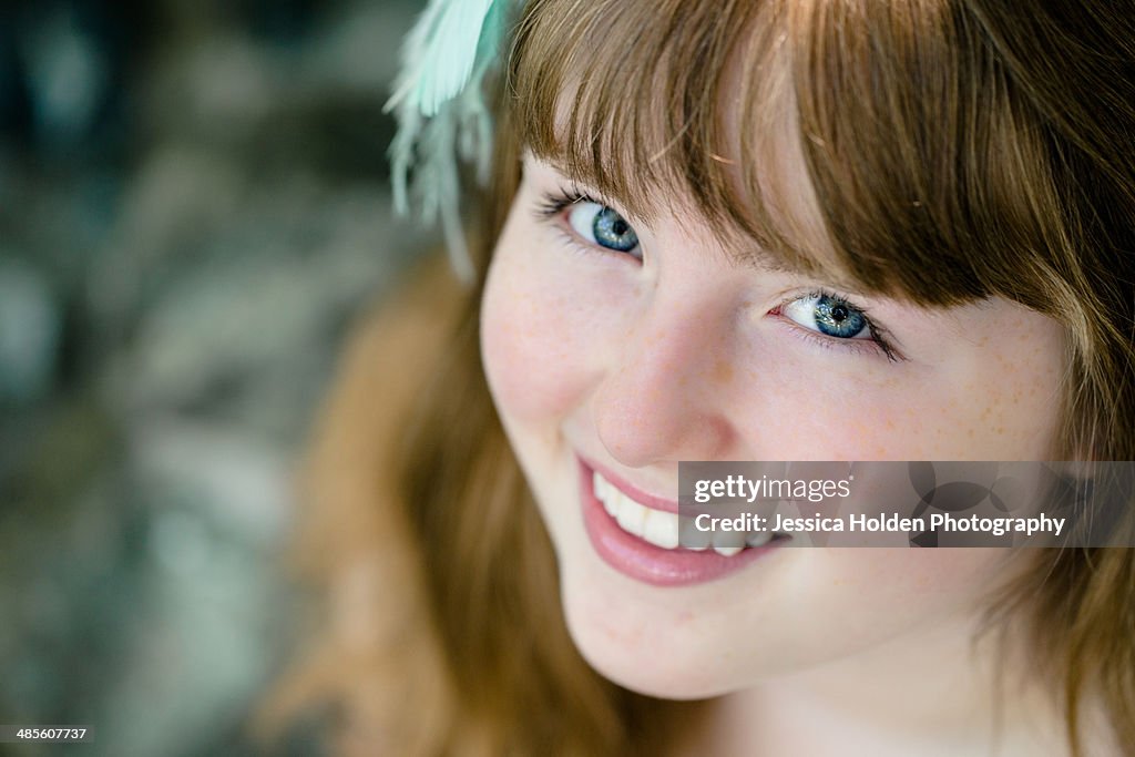 Closeup headshot of girl