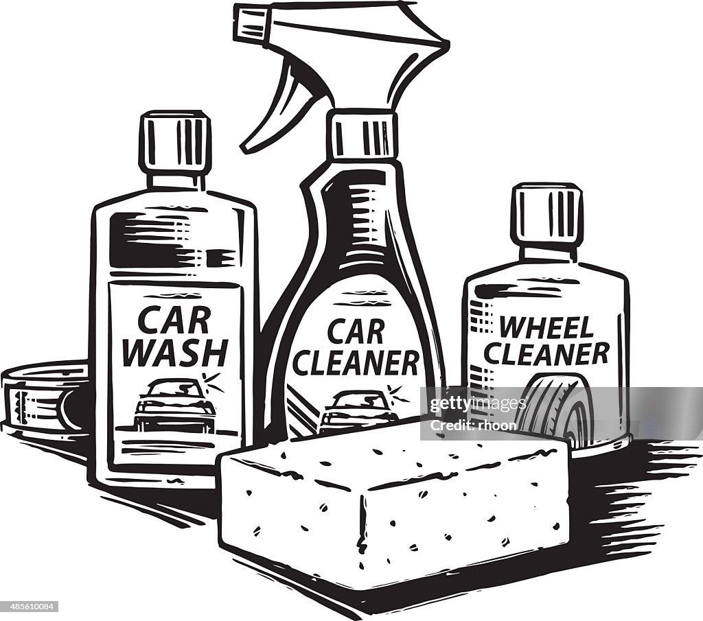 Car Cleaning Set High-Res Vector Graphic - Getty Images