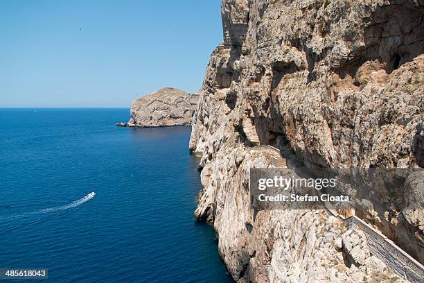 stairs to neptun's grotto - neptune's grotto stock pictures, royalty-free photos & images