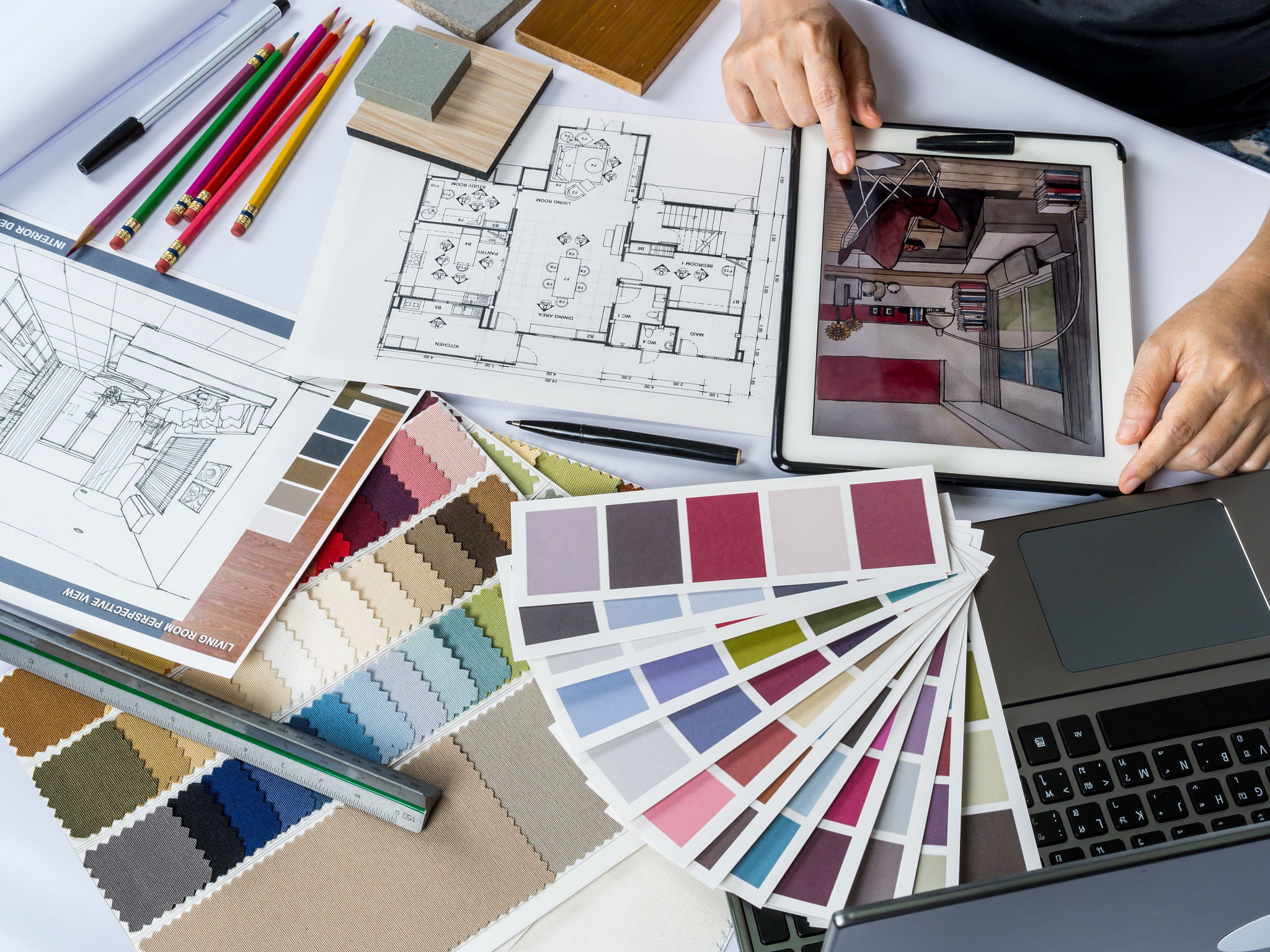 interior designer at work