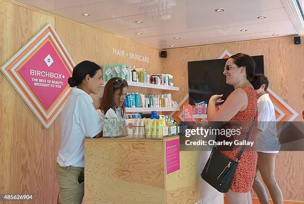 Atmosphere at the Birchbox Multi-City Tour Los Angeles at The Grove on August 28, 2015 in Los Angeles, California.