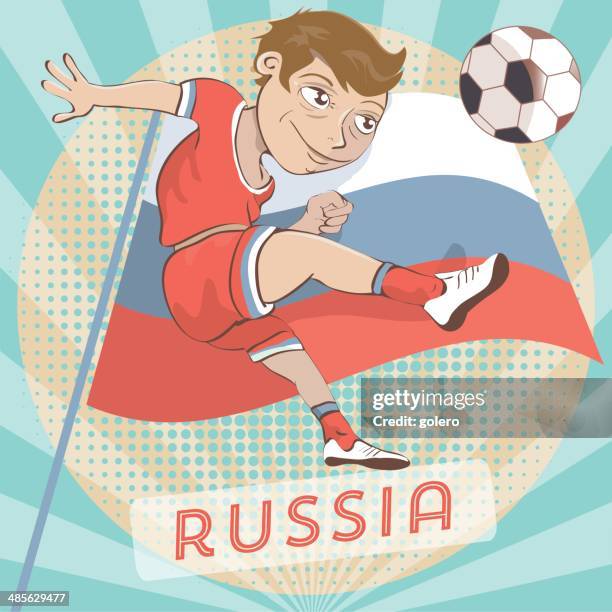 russian soccer player - world cup russia stock illustrations