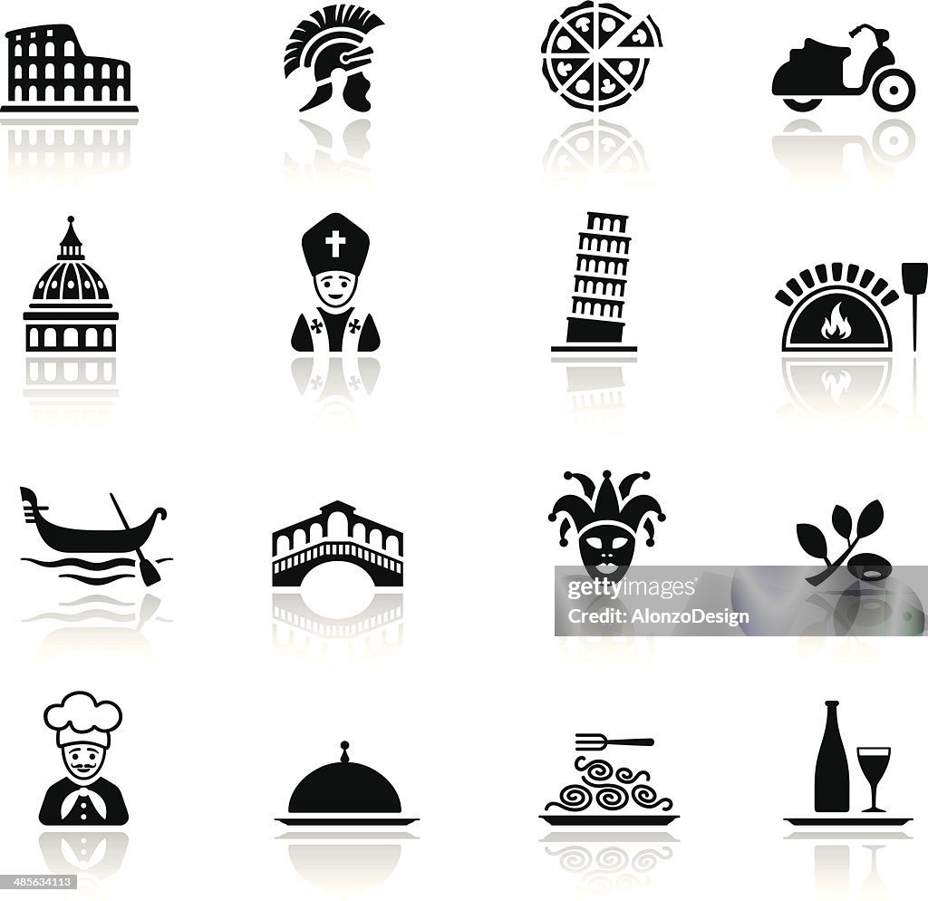 Italian Culture Icon Set