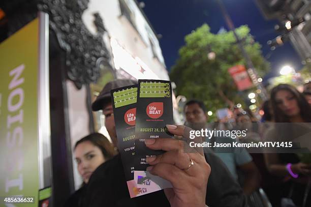 Guests attend the Time Warner Cable 2015 MTV VMA concert to benefit Lifebeat at Avalon on August 28, 2015 in Hollywood, California.