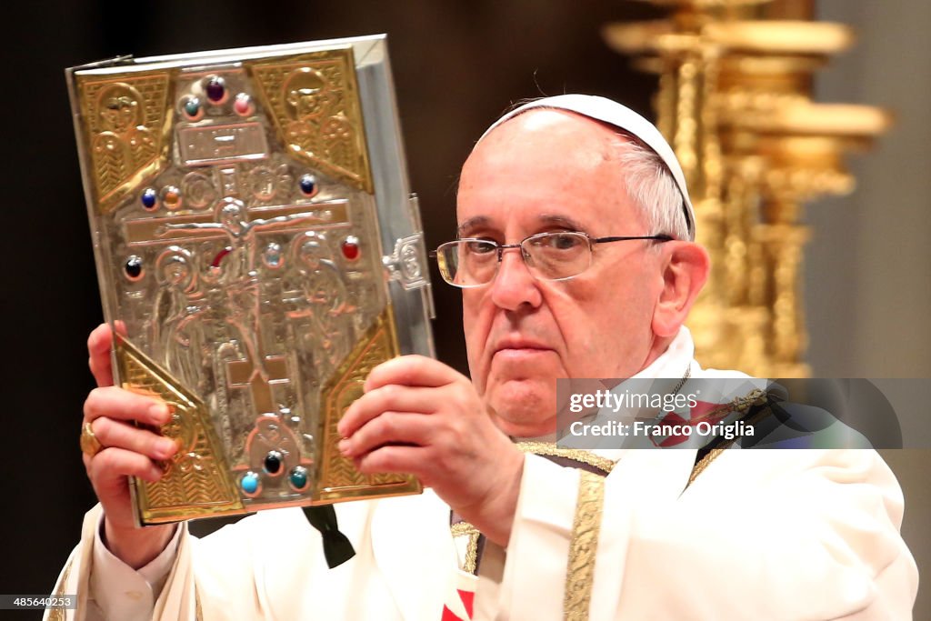 Pope Francis Attends Easter Vigil Mass In The Vatican Basilica