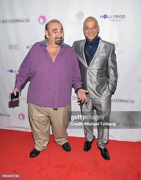 Actor Ken Davitian and musician Omar Akram attend the "Breakfast At Tiffany" benefit for the HollyRod Foundation For Autism at Tiffany's On Vine on...