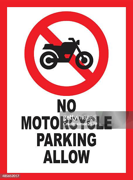 ilustrações de stock, clip art, desenhos animados e ícones de nenhum sinal de estacionamento de motorizada - placa de proibido estacionar