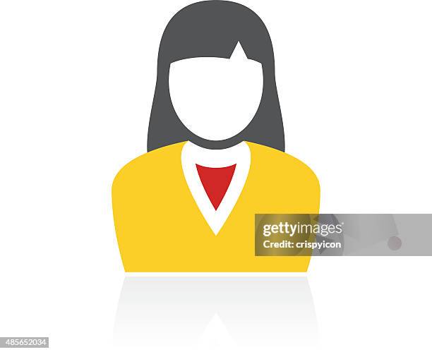 businesswoman icon on a white background. - president icon stock illustrations