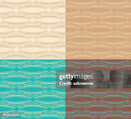 Four seamless decorative patterns Four seamless decorative patterns