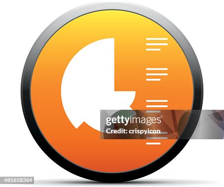 Coxcomb Chart icon on a round button. Coxcomb Chart icon on a round button.