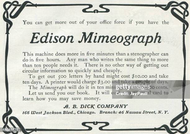 Edison Adding Machine 11 Edison Mimeograph Stock Photos, High-Res Pictures, and Images ...