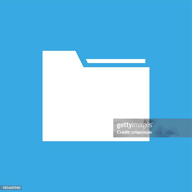 folder icon on a blue background. - document wallet stock illustrations