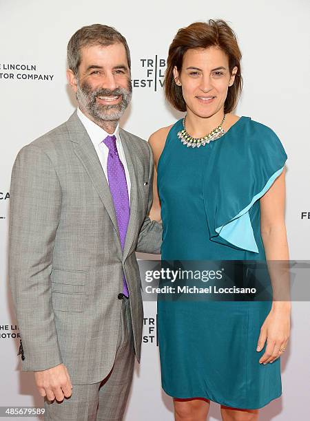 Director Victor Levin and Tribeca Film Festival Director of Programming Genna Terranova attends the "5 To 7" Premiere during the 2014 Tribeca Film...