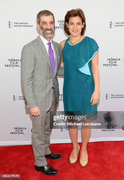 Director Victor Levin and Tribeca Film Festival Director of Programming Genna Terranova attends the "5 To 7" Premiere during the 2014 Tribeca Film...